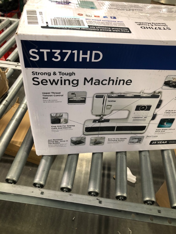 Photo 1 of Brother ST371HD Sewing Machine, Strong & Tough, 37 Built-in Stitches, Free Arm Option, 6 Included Feet
