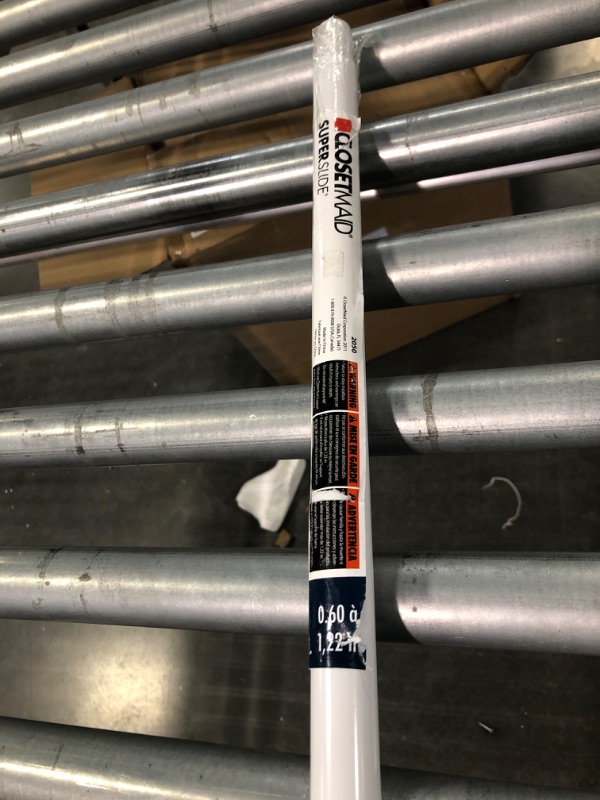 Photo 2 of ClosetMaid 2050 SuperSlide Adjustable Hanging Closet Rod, 2' to 4', White 2' x 4'