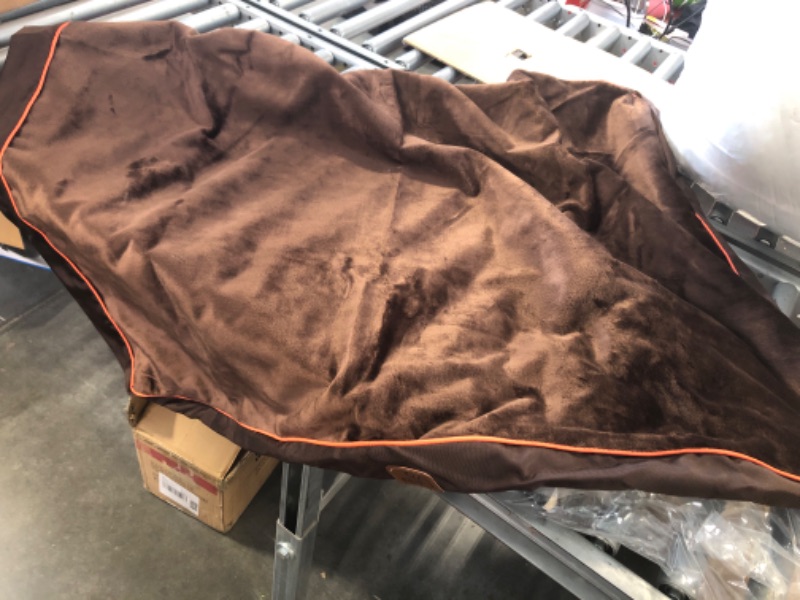 Photo 1 of Bedsure Waterproof Dog Beds for Large Dogs - Up to 75lbs Large Dog Bed with Washable Cover, Pet Bed Mat Pillows, Brown Large Brown