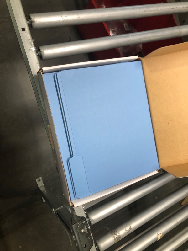 Photo 1 of File Folder, 1/3 Cut Tab, Letter Size, Blue, Great for Organizing and Easy File Storage, 100 Per Box