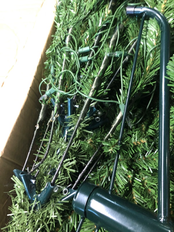 Photo 1 of 9’ Pre-lit Kingswood Fir Pencil Artificial Christmas Tree –Clear Lights
