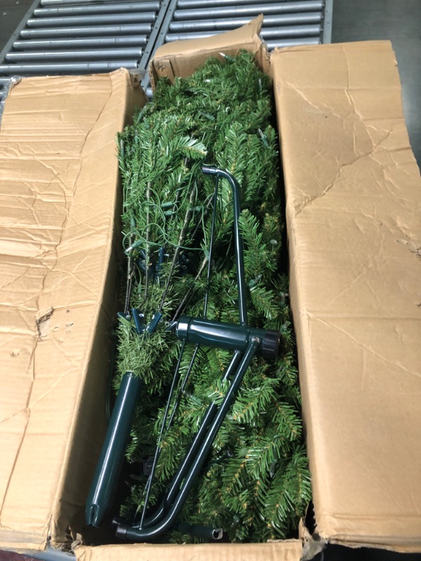 Photo 1 of 9’ Pre-lit Kingswood Fir Pencil Artificial Christmas Tree –Clear Lights