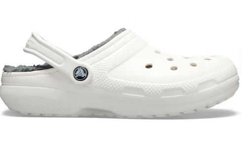 Photo 1 of Crocs Men's and Women's Classic Lined Clog Warm and Fuzzy Slippers 4M/6W white
