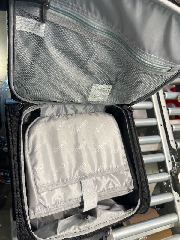 Photo 1 of Coolife Underseat Carry On Luggage Suitcase Softside Lightweight Rolling Travel Bag Spinner Suitcase Compact Upright 4 Dual Wheel Bag black underseat