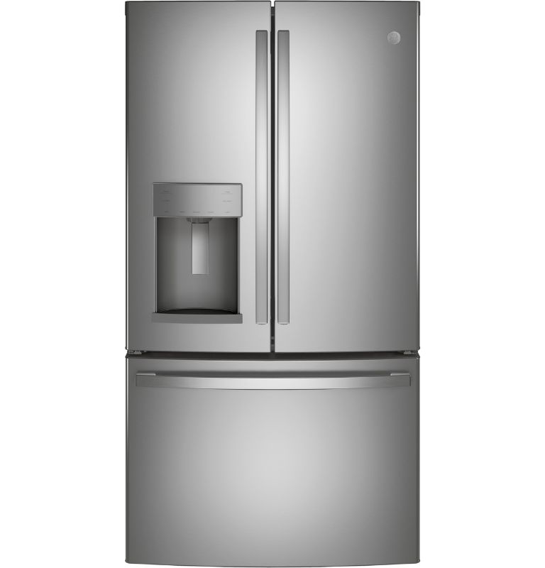 Photo 1 of GE® ENERGY STAR® 27.7 Cu. Ft. Fingerprint Resistant French-Door Refrigerator GFE28GYNJFS