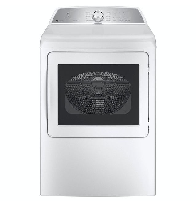 Photo 1 of GE Profile™ 7.4 cu. ft. Capacity aluminized alloy drum Electric Dryer with Sanitize Cycle and Sensor Dry
