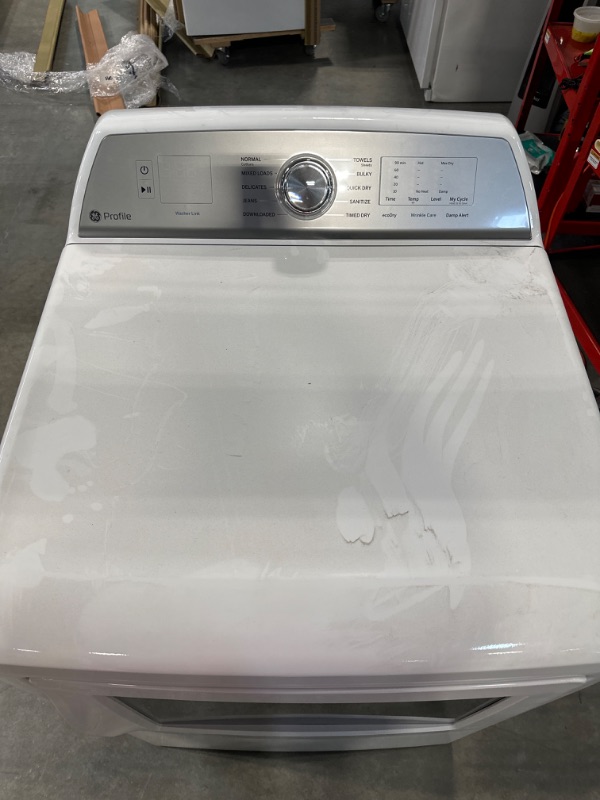 Photo 7 of GE Profile™ 7.4 cu. ft. Capacity aluminized alloy drum Electric Dryer with Sanitize Cycle and Sensor Dry
