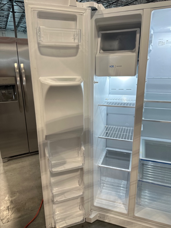 Photo 3 of Frigidaire 25.6 Cu. Ft. 36" Standard Depth Side by Side Refrigerator FRSS2623AW