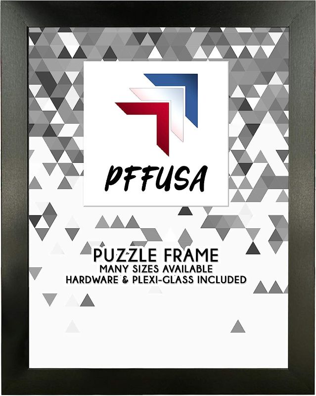 Photo 1 of Picture Frame Factory Outlet | 19.6x29.5 Picture Frame | Puzzle Frame | Poster Frame | 1.25 Inch Black MDF Frame | Plexi Glass and Hanging Hardware Included