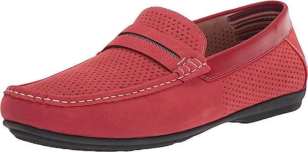 Photo 1 of STACY ADAMS Men's Corby Slip On Driving Style Loafer, RED, 13