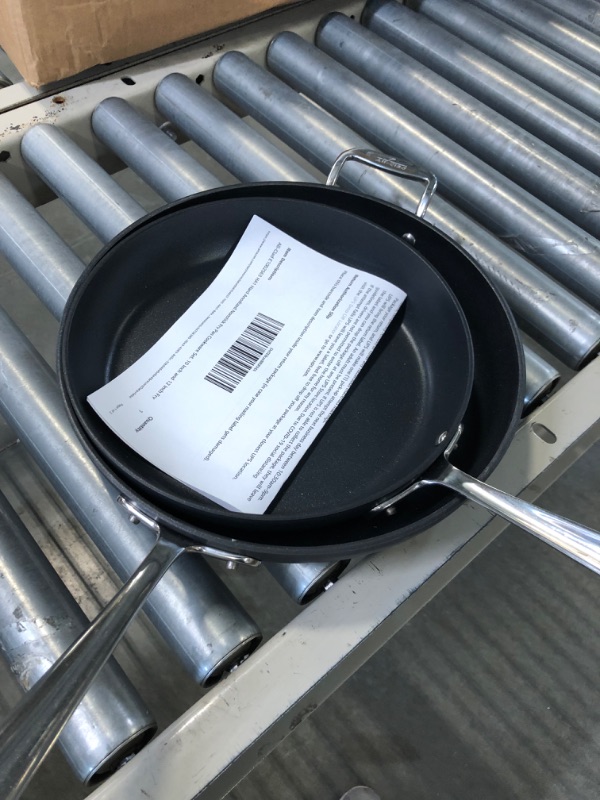 Photo 1 of All-Clad HA1 Hard Anodized Nonstick 2 Piece Fry Pan Set 10, 12 Inch Induction Pots and Pans, Cookware Black