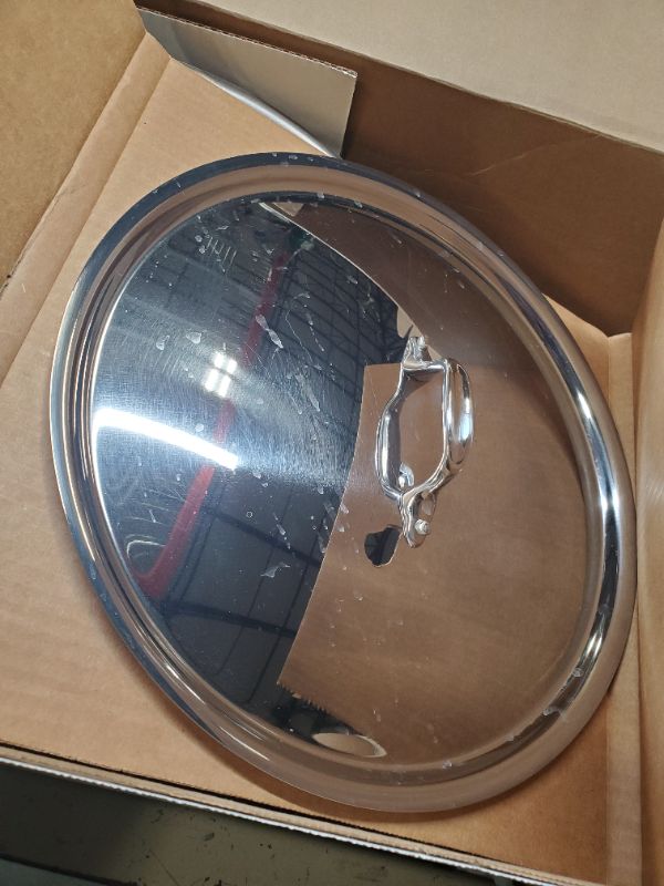 Photo 4 of All-Clad D3 Stainless Cookware, 12-Inch Fry Pan With Lid, Tri-Ply Stainless Steel, Professional Grade, Silver