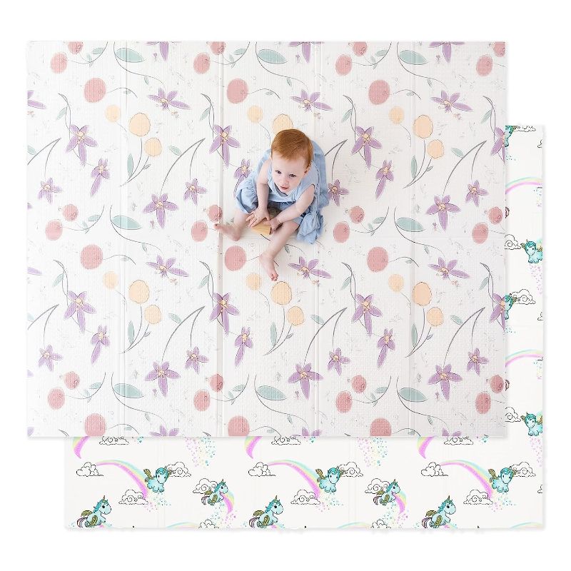 Photo 1 of Large Waterproof Foam Padded Play Mat for Infants, Babies, Toddlers, Play Pens & Tummy Time, Foldable Activity