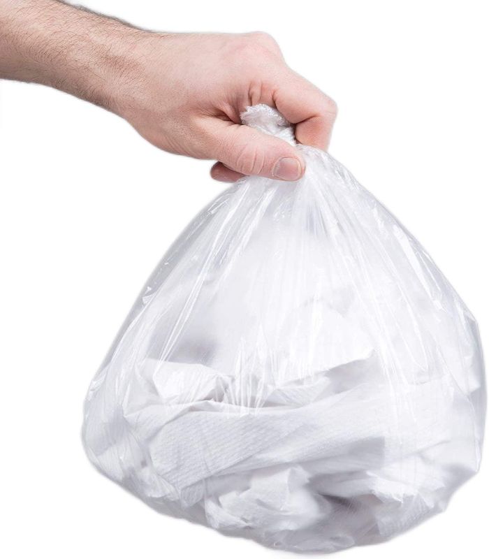 Photo 1 of 4 Gallon Clear Trash Bags - 100 Small Mini Garbage Bags | Mini Trash Bags For Mini Trash Can | Paper Waste Basket Liners For Bathroom Kitchen Car Office | Garbage Disposal Bags | Paper Recycling Bags