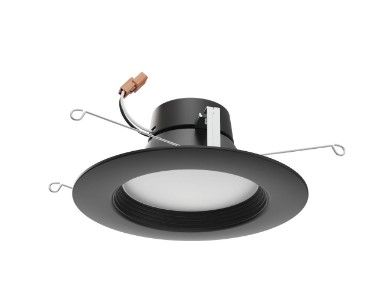 Photo 1 of 9 Watt; LED Downlight Retrofit; 5 Inch - 6 Inch; CCT Selectable; 120 volts; Dimmable; Black Finish case of 8