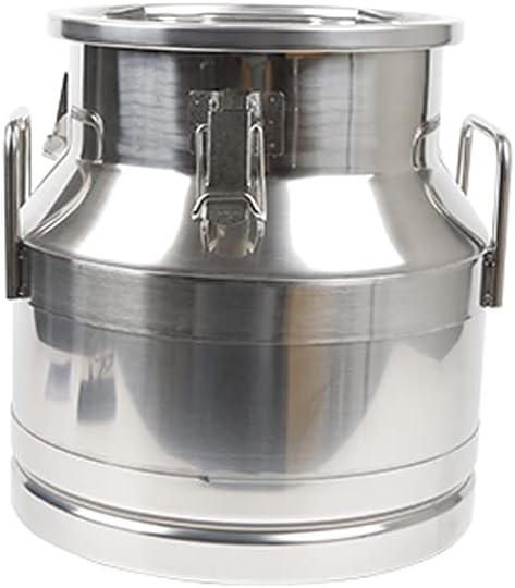 Photo 1 of 5 Gal Stainless Steel Milk Can 20L, Dairy Pot with Sealed Lid 304 Heavy Duty Bucket GDAE10 Liquid Storage Canister Oil Barrel Pail Jug Wine Tea Beer for Home Bar Kitchen Industry