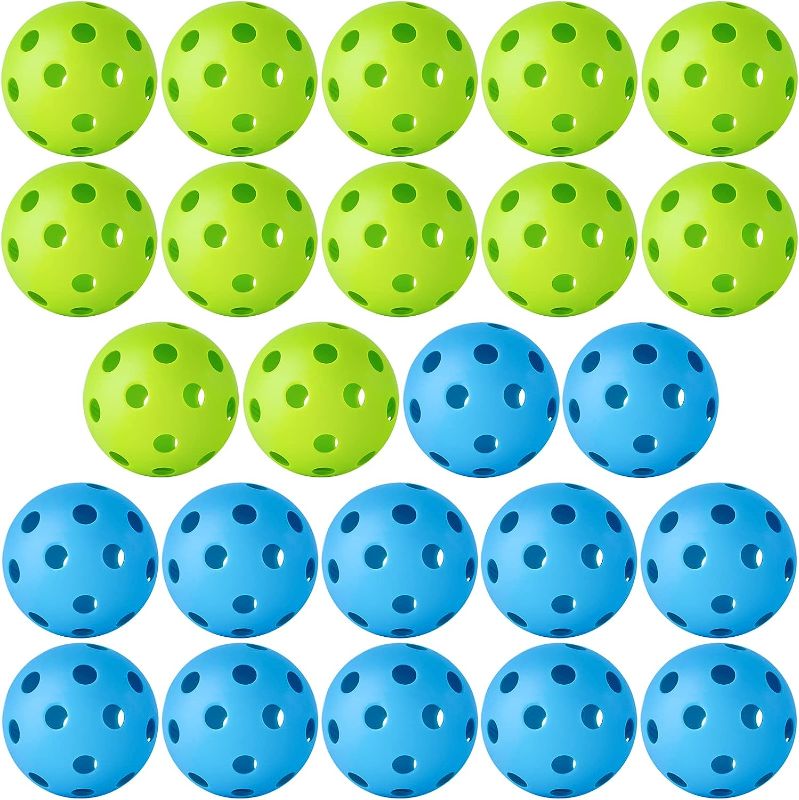 Photo 1 of 24 Pack Baseball Practice Baseballs Plastic Hollow Airflow Soft Balls for Hitting, Baseball Training Indoor Outdoor Use