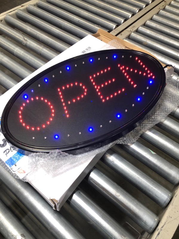Photo 3 of LED Open Sign,23x14inch (Bigger Size) LED Business Open Sign include Open/Closed Sign and Business Hours Sign for Walls Window Storefront Advertisement Shop Bar