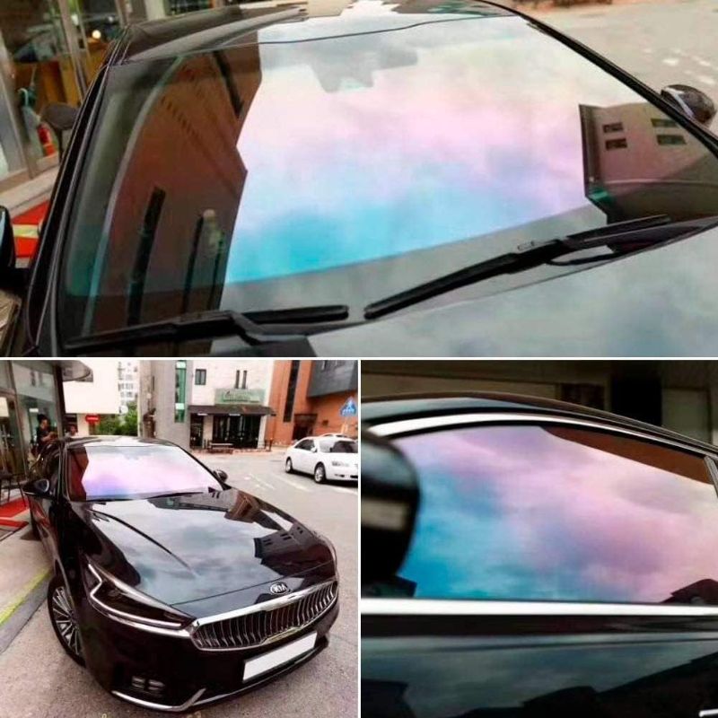 Photo 1 of Chameleon Light Blue Front Window Roll Tint Solar Film Protection Scratch Resistant 60% VLT