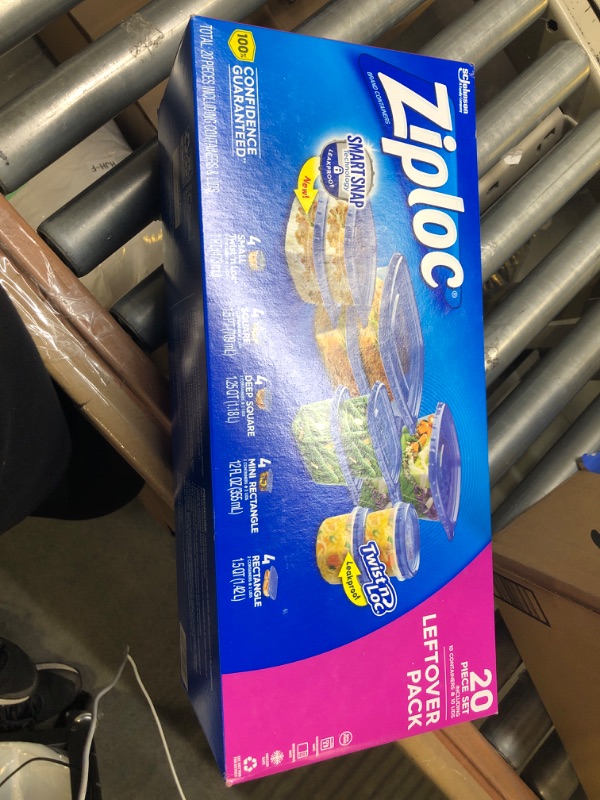 Photo 1 of Ziploc Food Storage Meal Prep Containers Reusable for Kitchen Organization, Dishwasher Safe, Leftover Pack, 10 Count 10ct - Leftover Pack