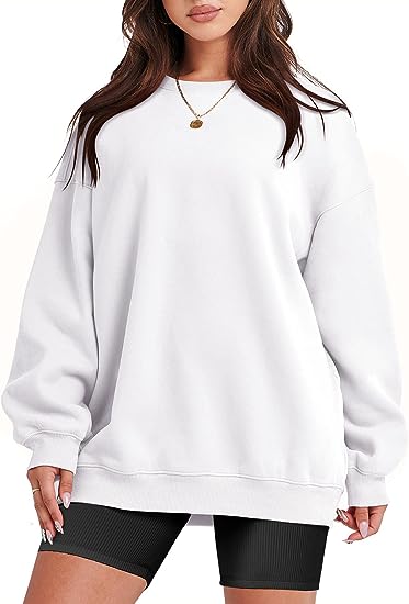 Photo 1 of ANRABESS Oversized Sweatshirt for Women Fleece Long Sleeve Crewneck Casual Pullover Top Fall 2023 Trendy Clothes