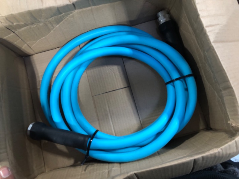 Photo 4 of 25ft Upgraded RV Water Hose with Storage Straps, 5/8" RV Drinking Water Hose, Leak Free and Anti-Kink Design, Camper Fresh Water Garden Hose for RV, Camper, Truck and Car