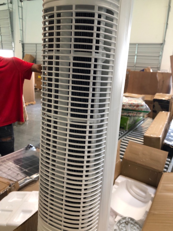 Photo 7 of Dreo Cooling Fans That Blow Cold Air, 40" Evaporative Air Cooler, 2023 Upgrade Tower Fan for Bedroom with 80° Oscillating, Ice Packs, Remote Control, 3 Modes 4-Speed Quiet Floor Fan Home/Office Cream White