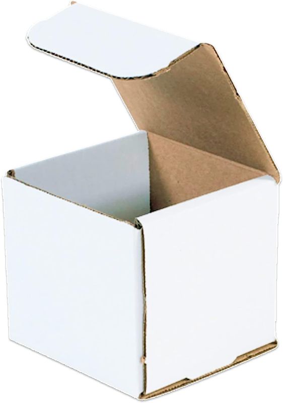 Photo 1 of AVIDITI Mailer Boxes Small 4"L x 4"W x 4"H, 50-Pack | Corrugated Cardboard Box for Moving, Shipping and Storage 4x4x4 444