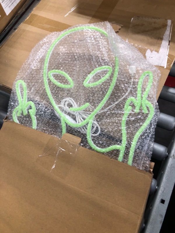 Photo 1 of Alien Neon Sign USB Powered for Wall Decor, Neon Light Sign Dimmable for Game Room Wall Art, Anime Neon Sign for Bedroom Man Cave Decoration Neon LED Sign Alien Decoration ANSUSB-GREEN