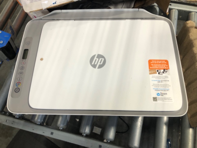 Photo 4 of HP DeskJet 2755e Wireless Color All-in-One Printer with bonus 6 months Instant Ink (26K67A), white