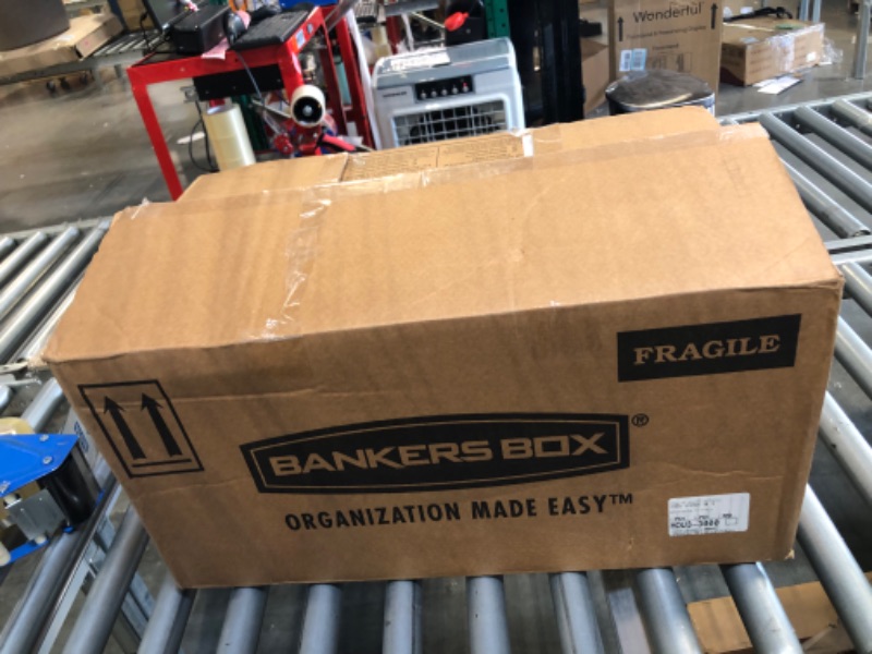 Photo 1 of Bankers Box Heavy Duty Plastic File Storage Box with Hanging Rails, Letter/Legal, 1 Pack (0086205)