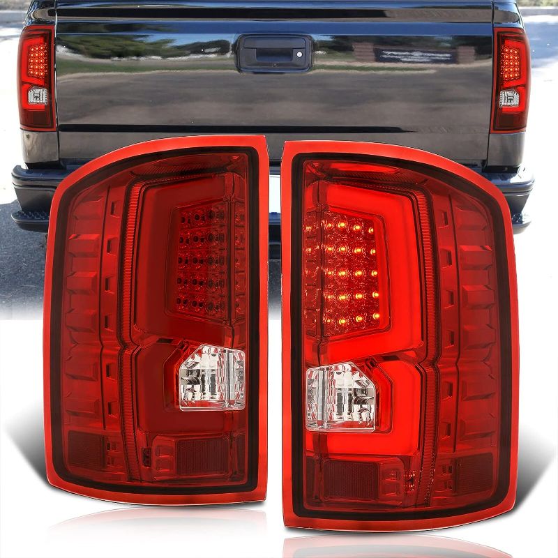 Photo 1 of AJP Distributors LED DRL Tube Bar Style Tail Brake Stop Lights Driving Signal Lamps Assembly Left & Right for gmc Sierra