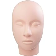 Photo 1 of Foraineam Lash Mannequin Head, Practice Training Head,Make Up and Lash Extention,Cosmetology Doll Face Head,Soft-Touch Rubber Practice Head,Easy to Clean by Skincare Essential Oil. Pink