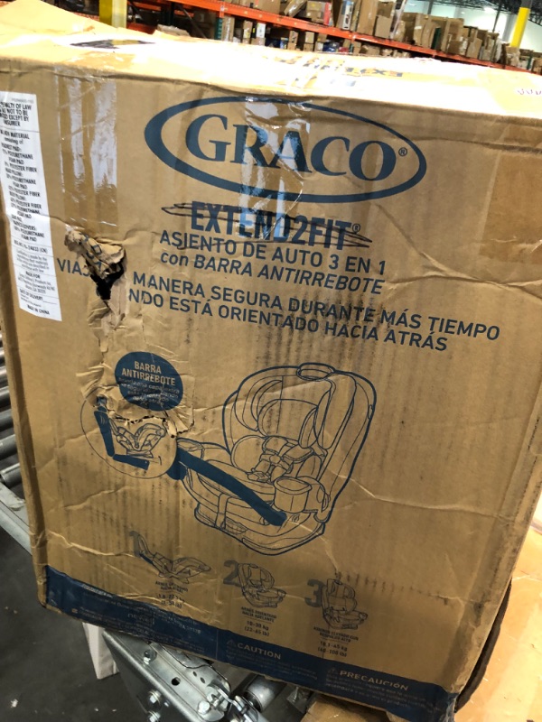 Photo 2 of Graco Extend2Fit 3 in 1 Car Seat Featuring Anti-Rebound Bar, Ride Rear Facing Longer, Up to 50 Pounds, Prescott