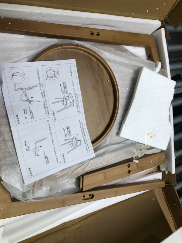 Photo 1 of Best End Table 2 Tiers Coffee Table Round Solid Wood End Table Retro Sofa Table Living Room Side Table for Cafe Center Table Fashion Furniture Wood Color