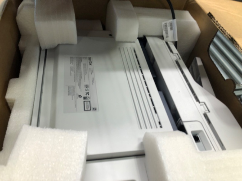 Photo 1 of HP DeskJet 2755e Wireless Color All-in-One Printer with bonus 6 months Instant Ink (26K67A), white