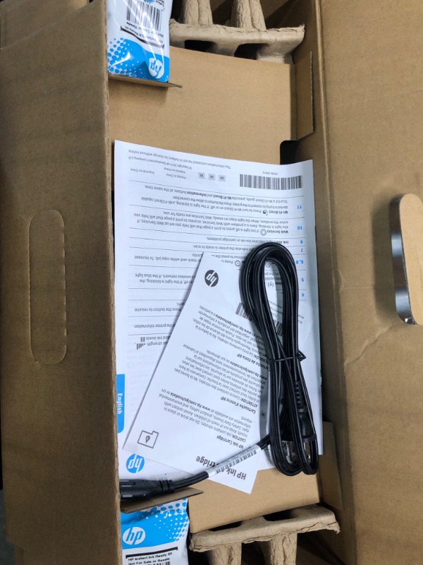 Photo 1 of HP DeskJet 3755 Compact All-in-One Wireless Printer - Blue Accent (J9V90A) and Instant Ink $5 Prepaid Code Blue Printer + Instant Ink