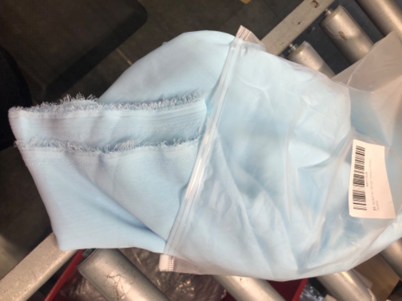 Photo 1 of Baby Blue Chiffon Fabric by The Yard - 5 Yards, 60” Wide - Solid Color Continuous Bridal Draping Sheer Fabric for Wedding Party Event Arch Backdrop Baby Blue 5 Yard