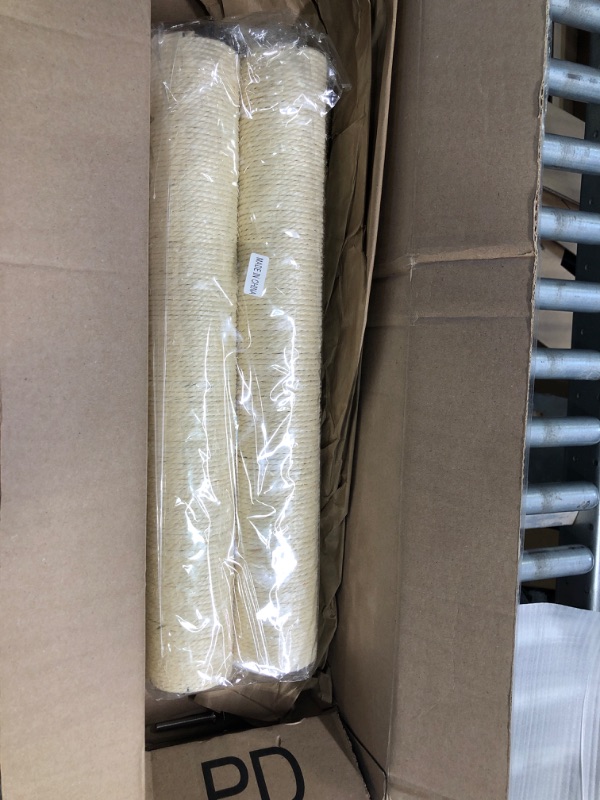 Photo 2 of 20cm~55cm 7.87in~21.65in ECCIBOUN Cat Scratching Post Replacement Sisal Pole Part for Kittens and Cat Tree Tower (M8, 19.69in/50cm) M8*2posts 19.69in/50cm