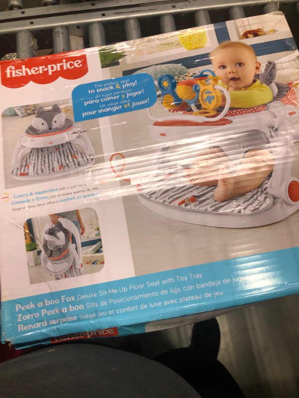 Photo 1 of Fisher-Price Premium Sit-Me-Up Floor Seat with Toy Tray - Peek-a-Boo Fox Portable Baby Chair with Snack Tray and Toys