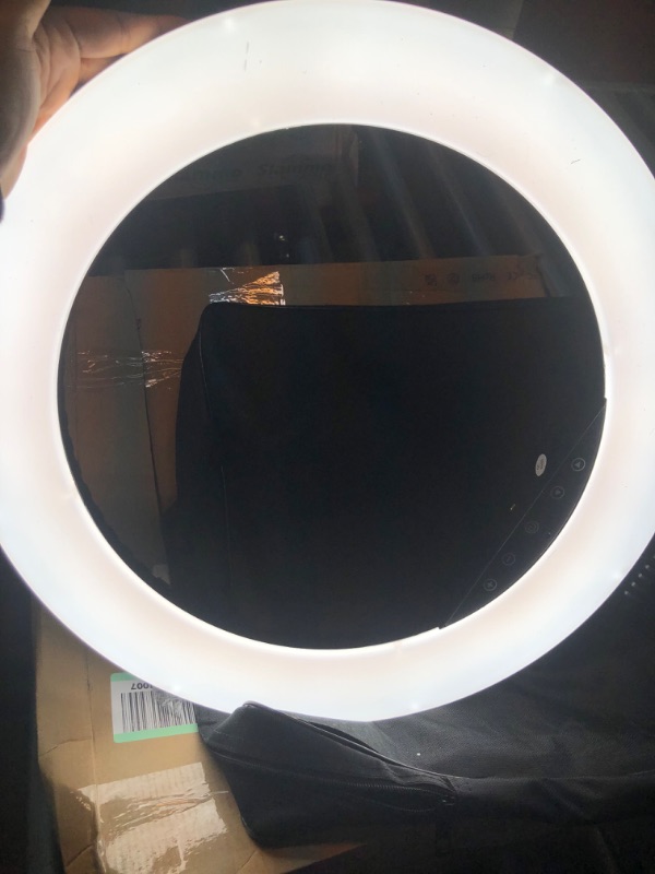 Photo 4 of 18 inch RGB Ring Light Kit AMAZKER LED with Stand and Phone iPad Holder 25 Color Modes 3000-6000K Dimmable 10 Brightness Level Up to 5000 Lux Circle Light for Live Stream/Makeup/YouTube/Vlog/Tiktok 18 in RGB Ring Light Kit