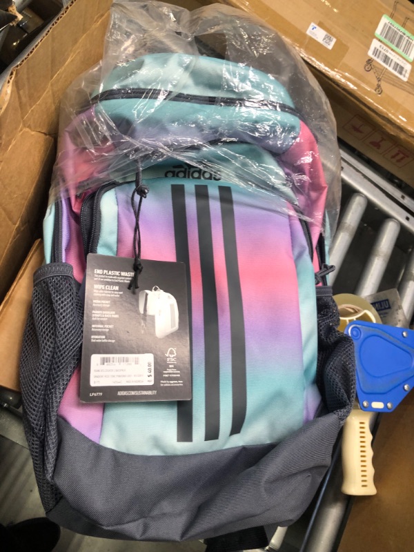 Photo 2 of adidas Back to School BTS Creator Backpack, Gradient Rose Tone Pink/Onix Grey, One Size One Size Gradient Rose Tone Pink/Onix Grey