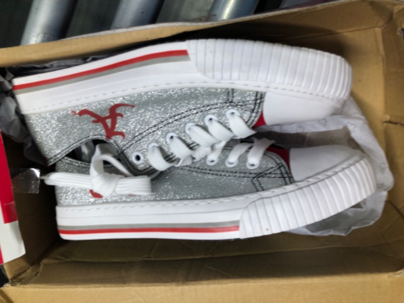 Photo 3 of Alabama Crimson Tide NCAA Womens Glitter Low Top Canvas Shoes - 7/M