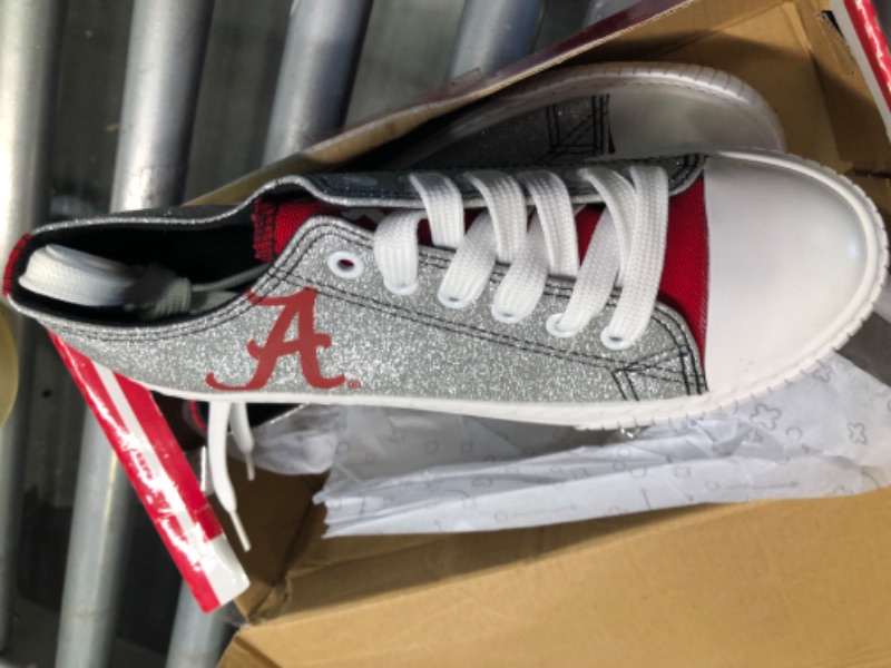 Photo 4 of Alabama Crimson Tide NCAA Womens Glitter Low Top Canvas Shoes - 7/M