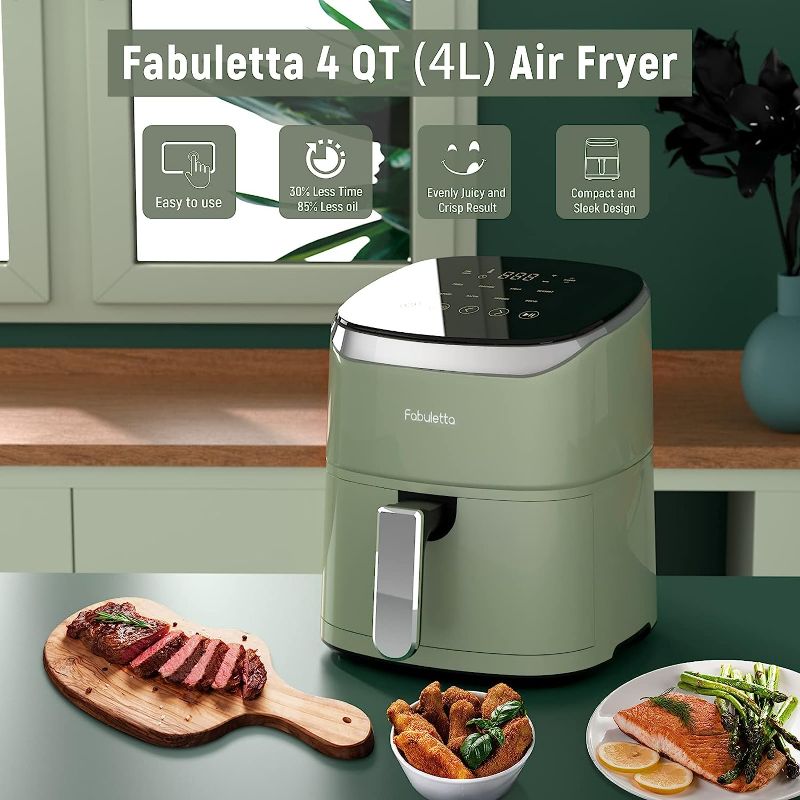 Photo 1 of Air Fryer, Fabuletta 9 Customizable Smart Cooking Programs Compact 4QT Air Fryers