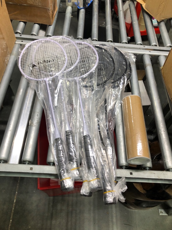 Photo 1 of AboveGenius Badminton Rackets Set of 6 for Outdoor Backyard Games, Including 6 Rackets, 6 Nylon Badminton Shuttlecocks, Lightweight Badminton Racquets for Beginners