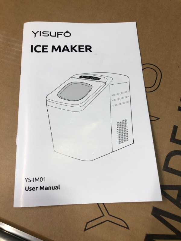 Photo 1 of Nugget Ice Maker, YISUFO Ice Maker Countertop Pebble Ice Maker, 30lbs/Day, Self-Cleaning, 2 Ways Water Refill, Stainless Sonic Ice Maker Machine with 3Qt Water Reservoir, for Home Office Party Bar Nugget Ice Dark Grey 1