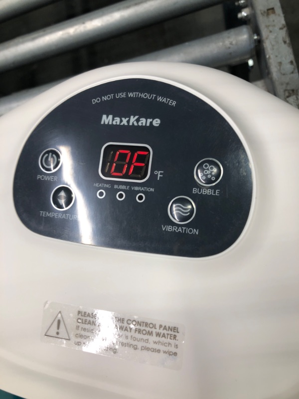 Photo 1 of Maxkare Foot Spa/Bath Massager with Heat Bubbles Vibration 3 in 1 Function, 4 Massaging Rollers Pedicure for Tired Feet Help Sleep Home Use