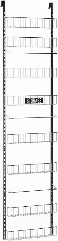 Photo 1 of Aconfei Over The Door Pantry Organizer, 8-Tier Pantry Door Organizer Rack, Wall Mounted Heavy-Duty Metal Spice Rack for for Kitchen, Bathroom, Bedroom and Storage Room White