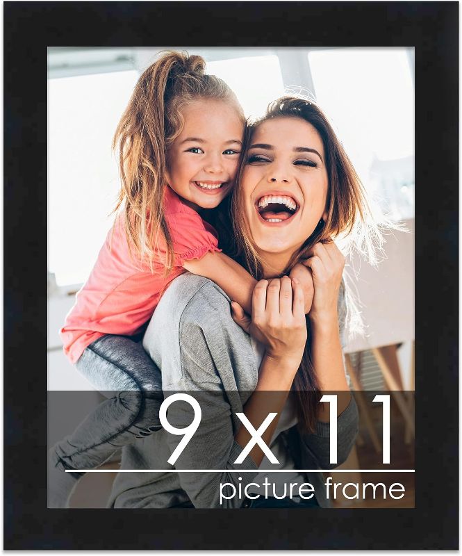 Photo 1 of 9" x 11" Black Plastic Picture Frame